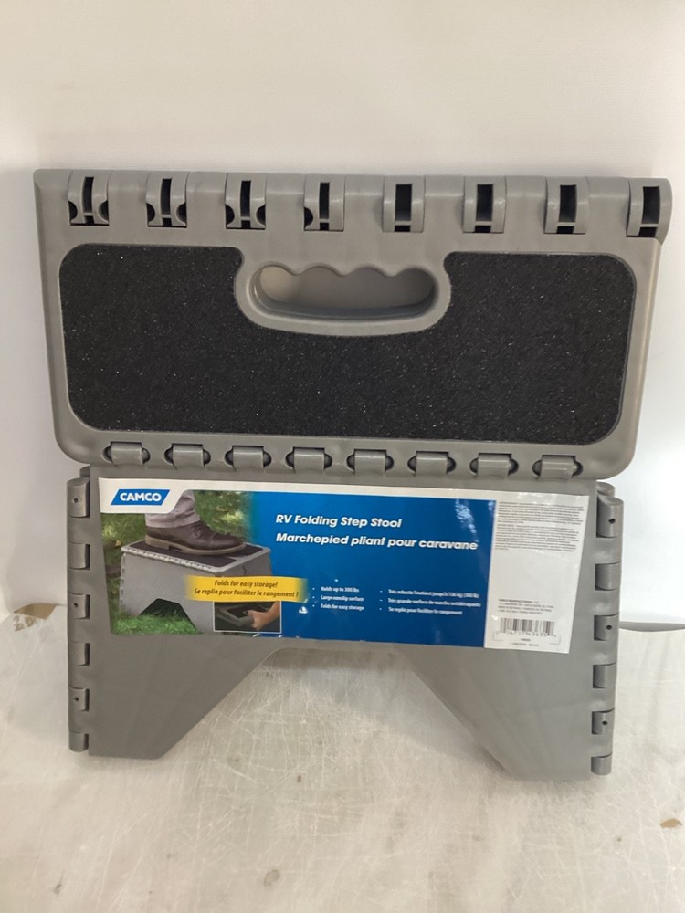 Camco 43635 RV Folding Step Stool Gray