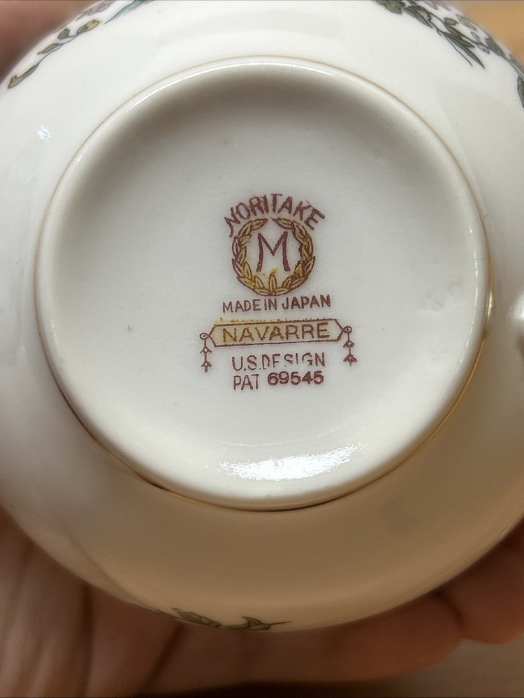 Noritake Navarre Flat Cup And Saucers