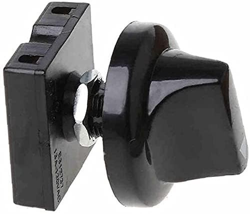 Ceiling Fan Rotary Switch 4 Position 3 Speed Selector Control Black Wall Switch