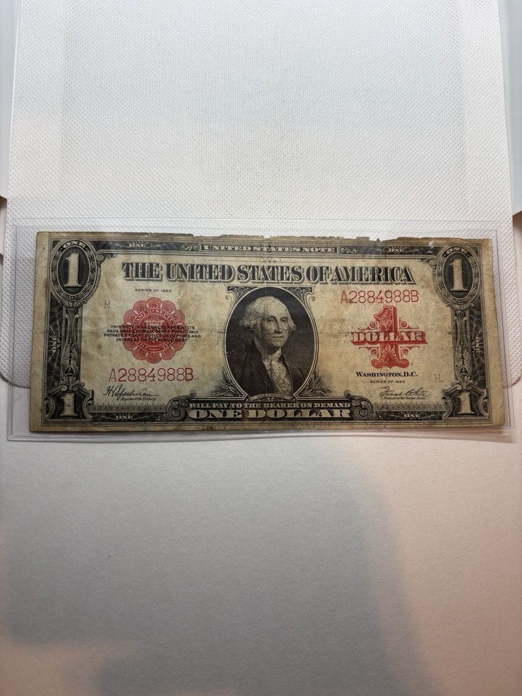 1923 Red Seal Silver Certificate $1 Note