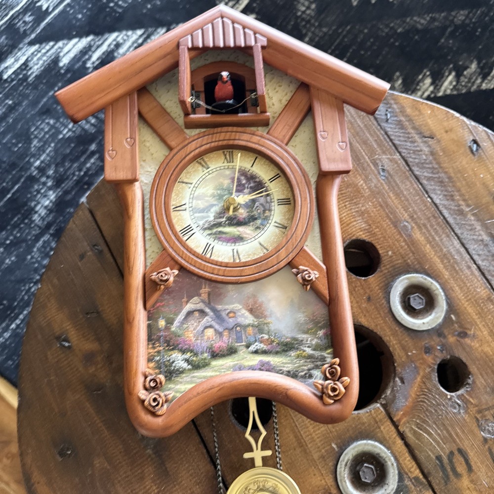 Thomas Kincades Timeless Memories Cuckoo Clock