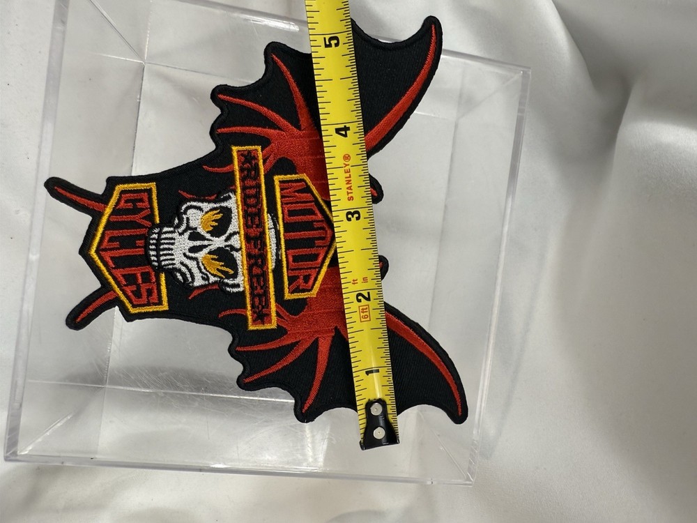 Motorcycle Winged Skull Embroidered Patch