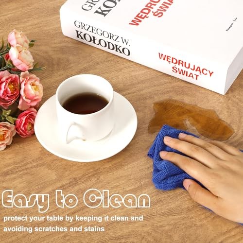 Wood Grain Round Tablecloth Elastic Edge Elastic Plastic Tablecloth Flannel