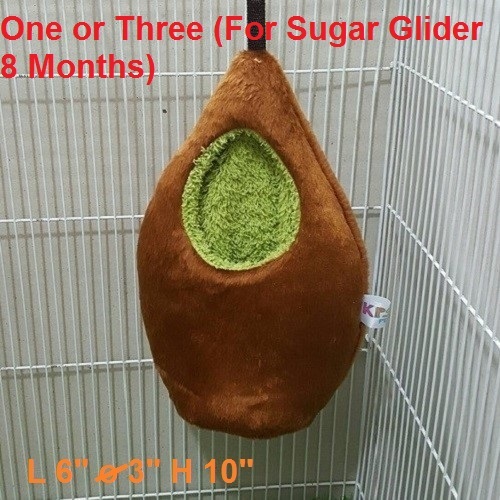 5 Pcs Sugar Glider Oval Cage Set Forest Pattern ,Hamster , Small Pet. Dark Brown