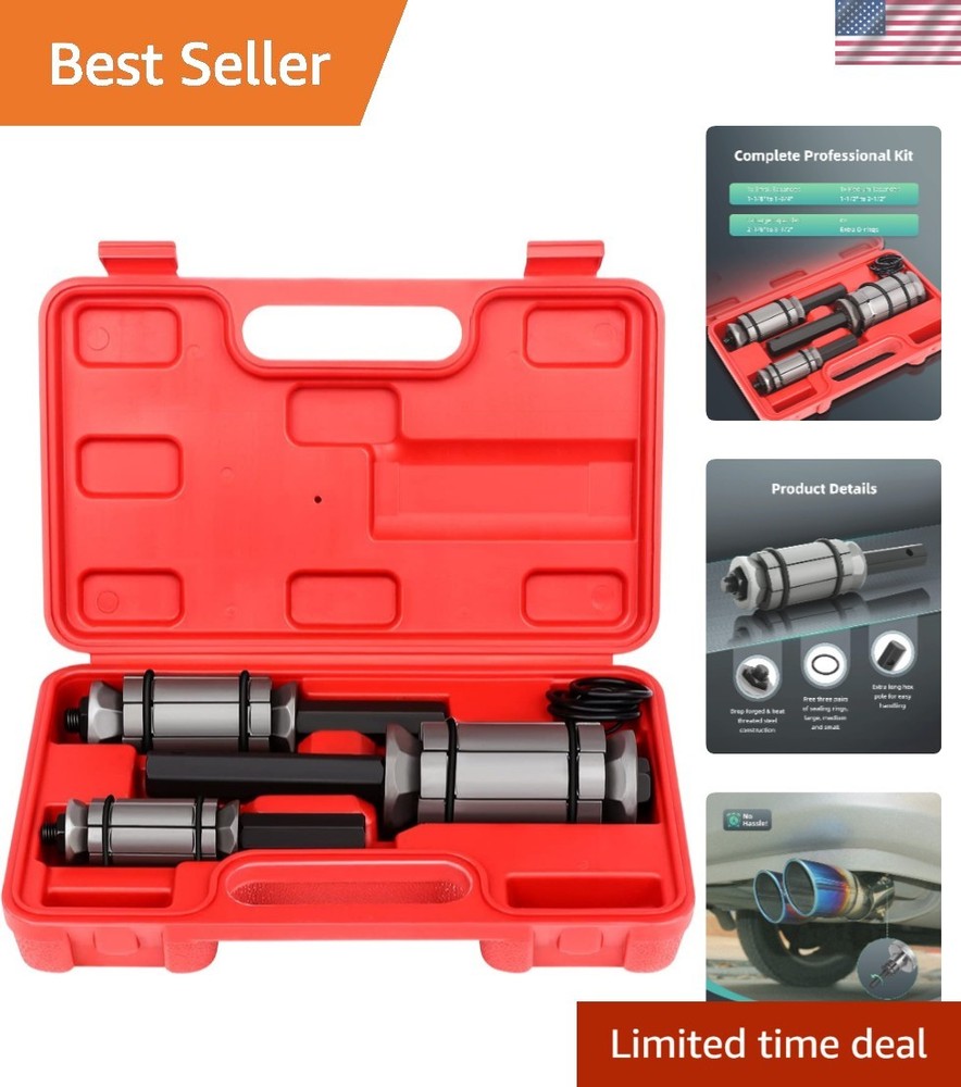 Efficient 3-Piece Pipe Expander Set for Muffler & Tailpipe Repairs - Easy to Use