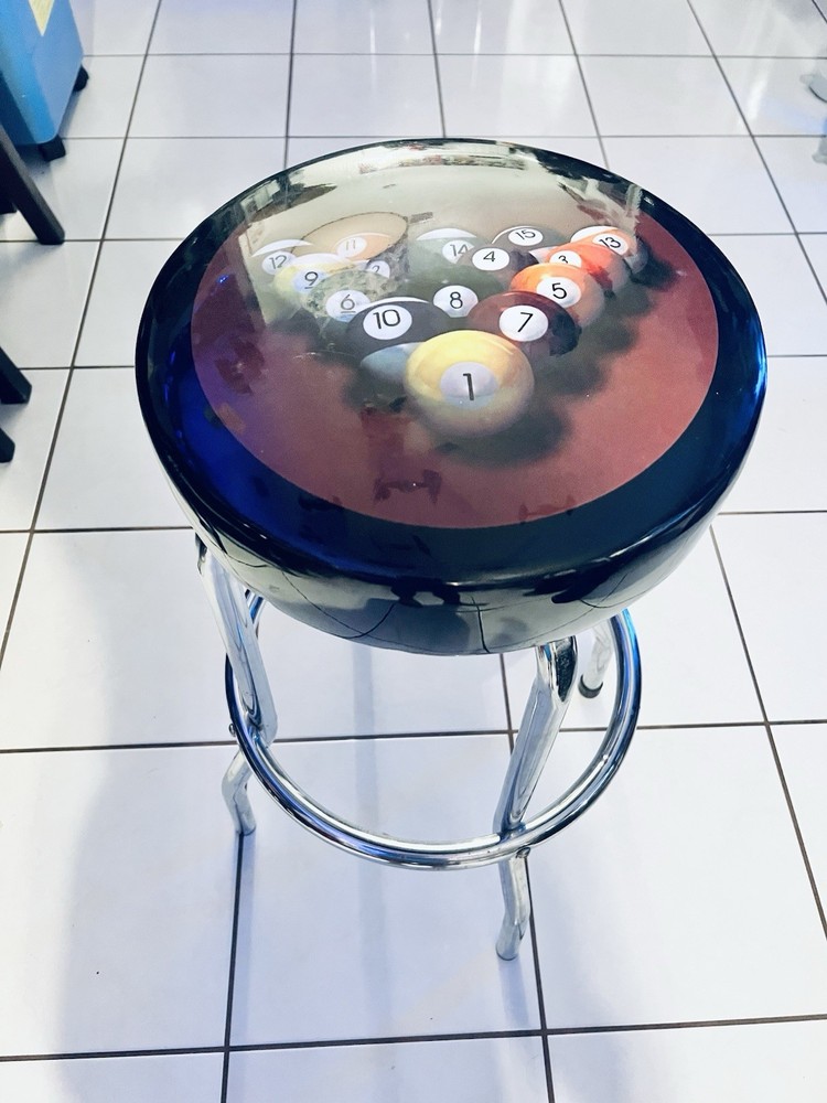 Stool Arcade with Pool Balls Billiard