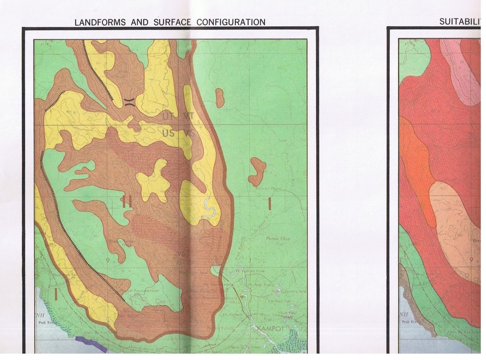 Map Kampot Cambodia Topical & Evaluative Map Samples Military