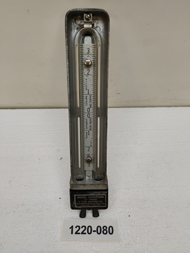 Meriam Instrument 10AA25WM "U" Type Manometer 6" Range