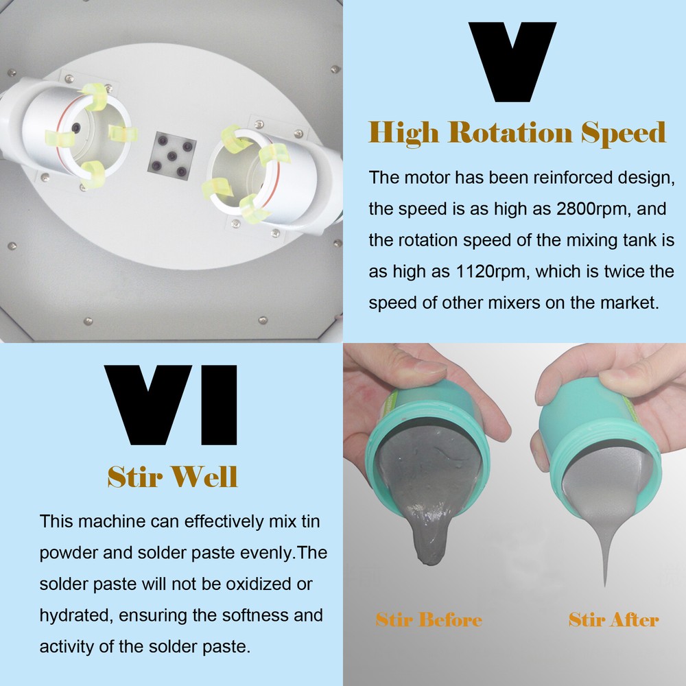 110V High Speed Automatic Paste Mixer Mixing Stirring Machine Lab Cream Mixer
