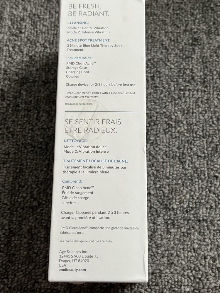 PMD Clean Acne Smart Facial Device with Blue Light Therapy