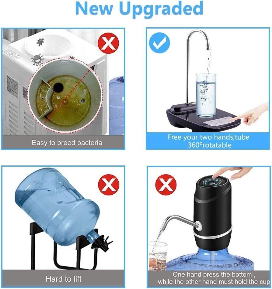5 Gallon Water Bottle Switch Pump Electric Automatic Universal Dispenser USB US