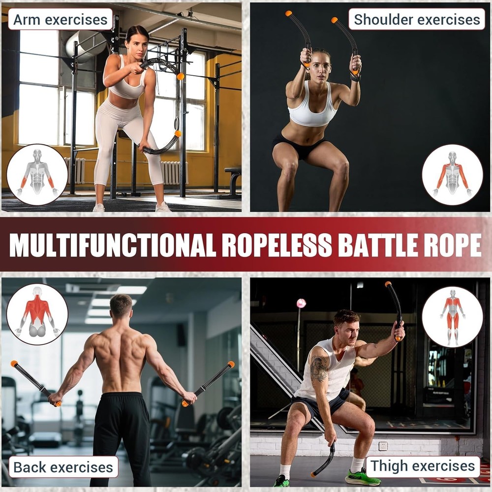 Weighted Exercise Rope for HIIT Training