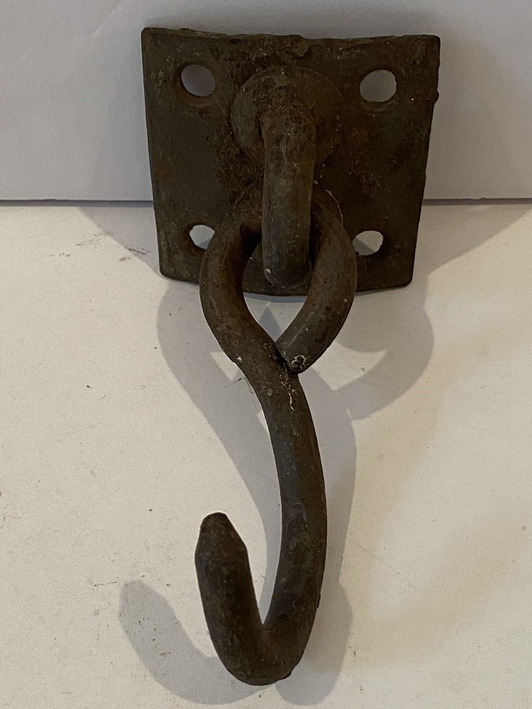 Vintage Surface Mount Swinging Iron Hook-3”