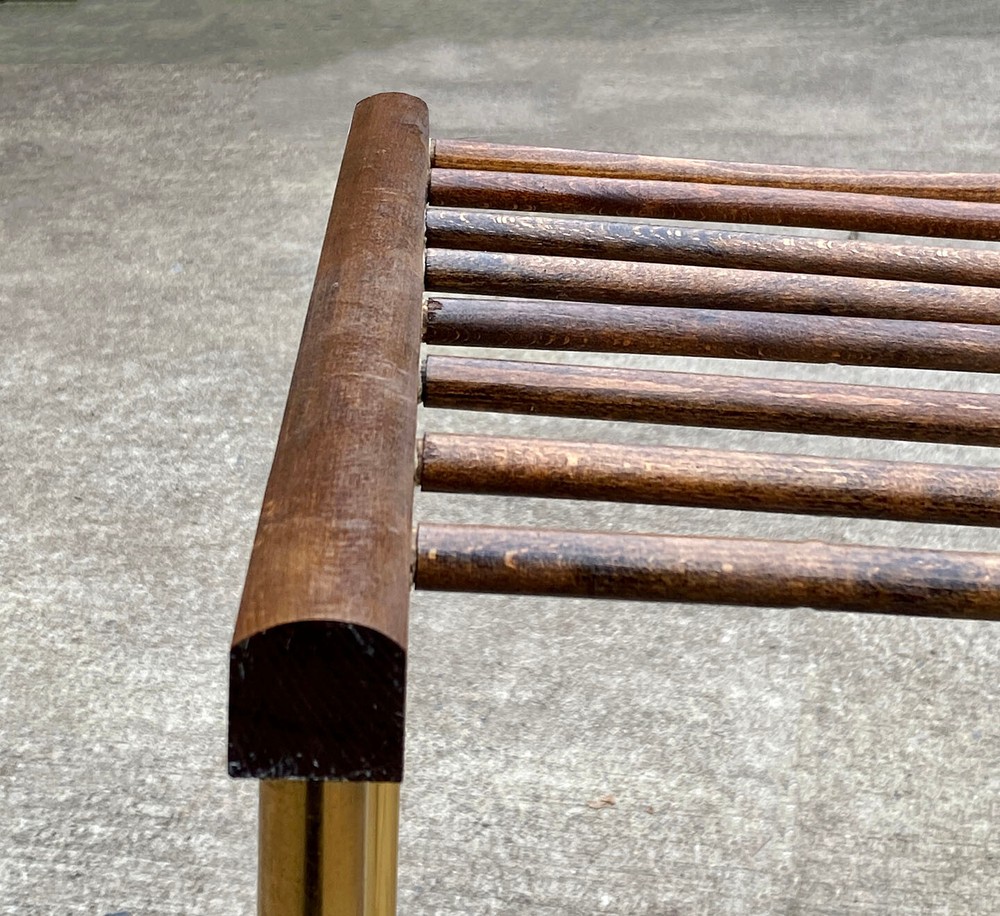 Mid-Century Modern Beech Wardrobe Valet Trouser Trolley