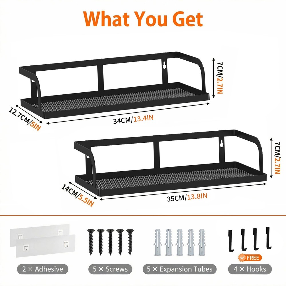 Metal Wire Storage Baskets with Open Front, Multi-Purpose Organizer Bins with...