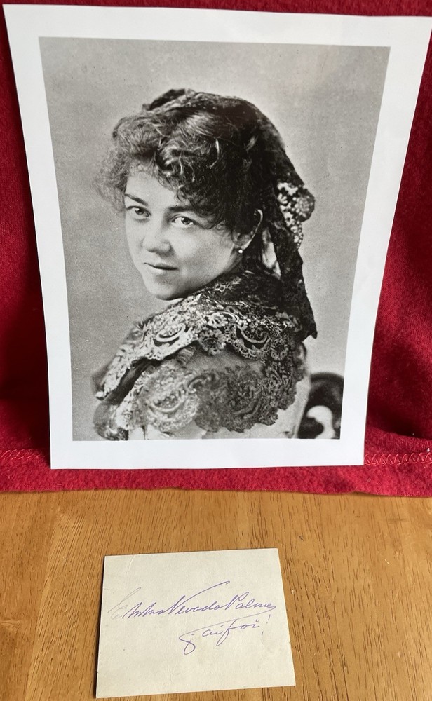 Opera Soprano Emma Nevada Autograph