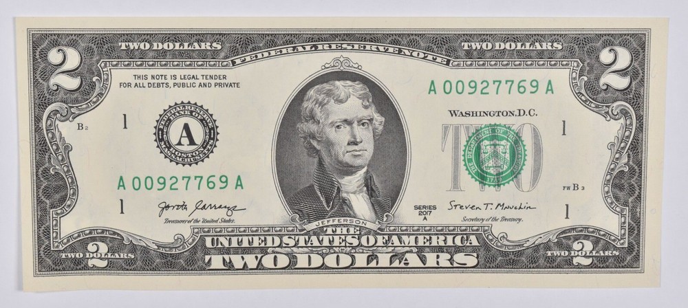 2017 $2 Colorized US Note Race Horse - Affirmed Custom Printed FRN