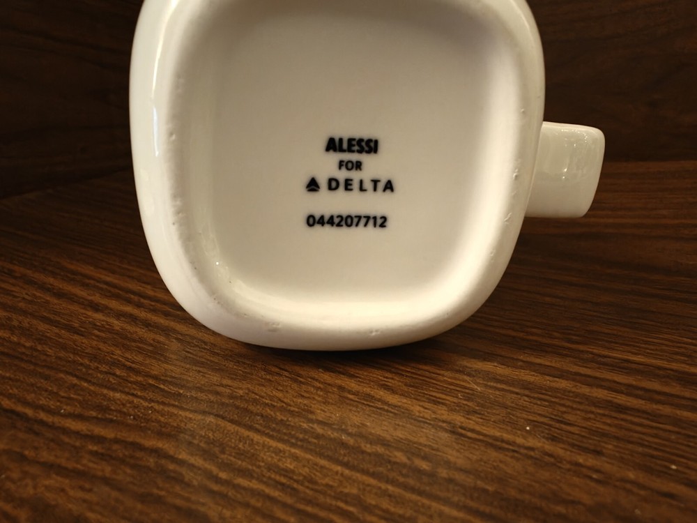 DELTA 8oz Solid White Ceramic Individual TEAPOT By Alessi