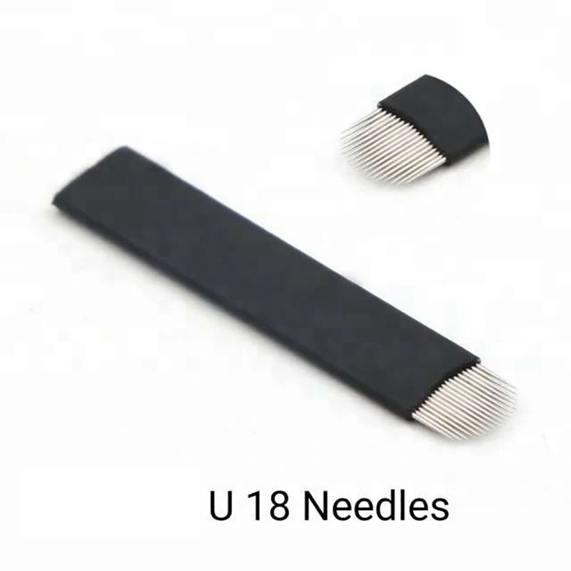 18U Shape Microblading Needle Permanent Makeup Eyebrow Tattoo Manual Blade