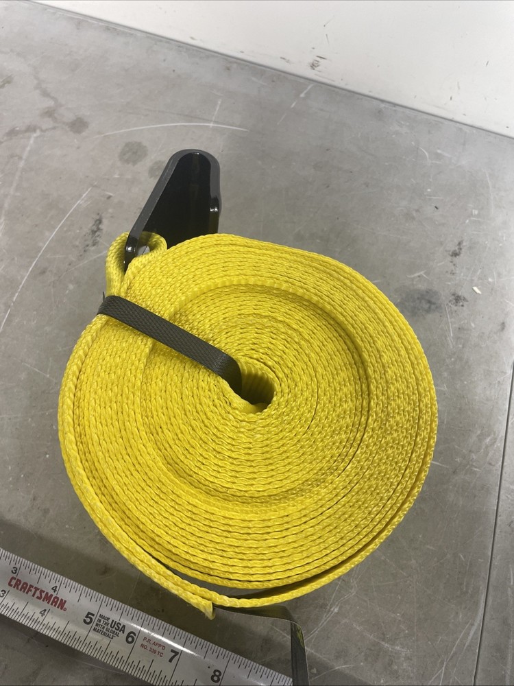 4x30 winch strap Flat Hook 6000lb Working Load