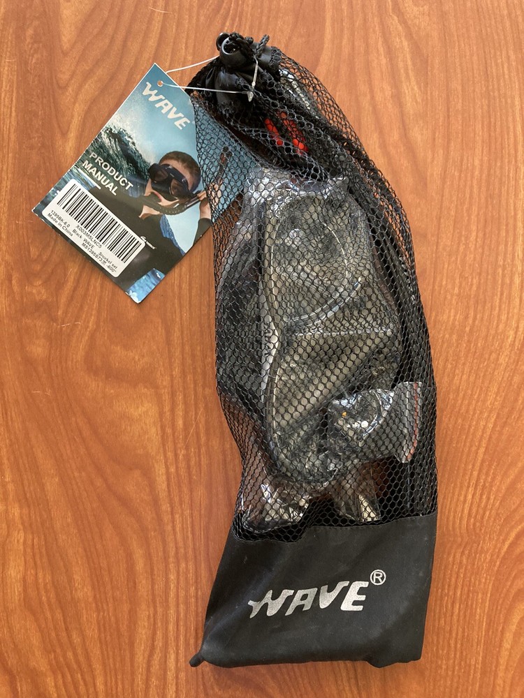WAVE SPORTS SET MASK SNORKEL & GOGGLES