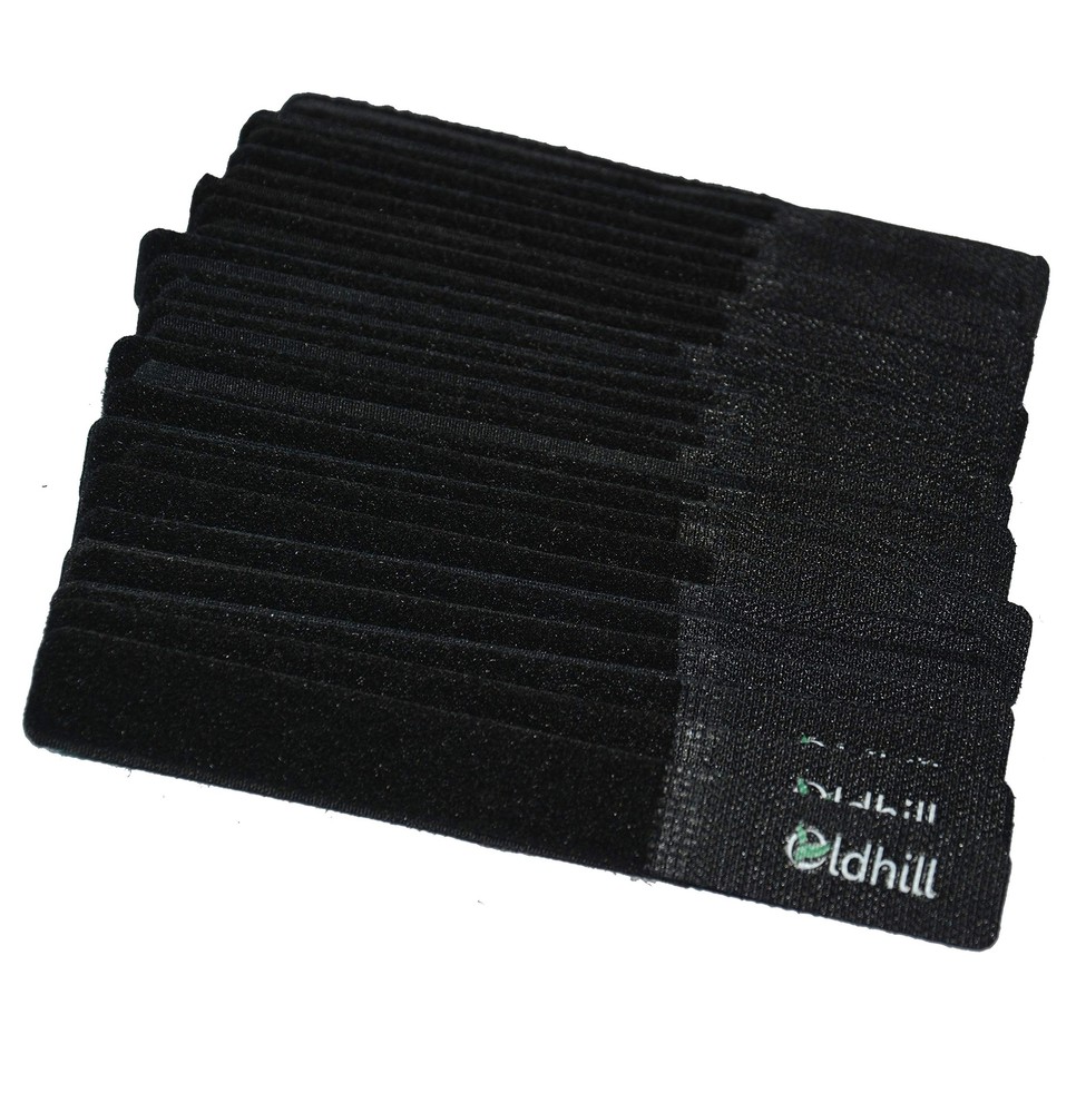 Hook And Loop Fastening Straps 50 Pack Black
