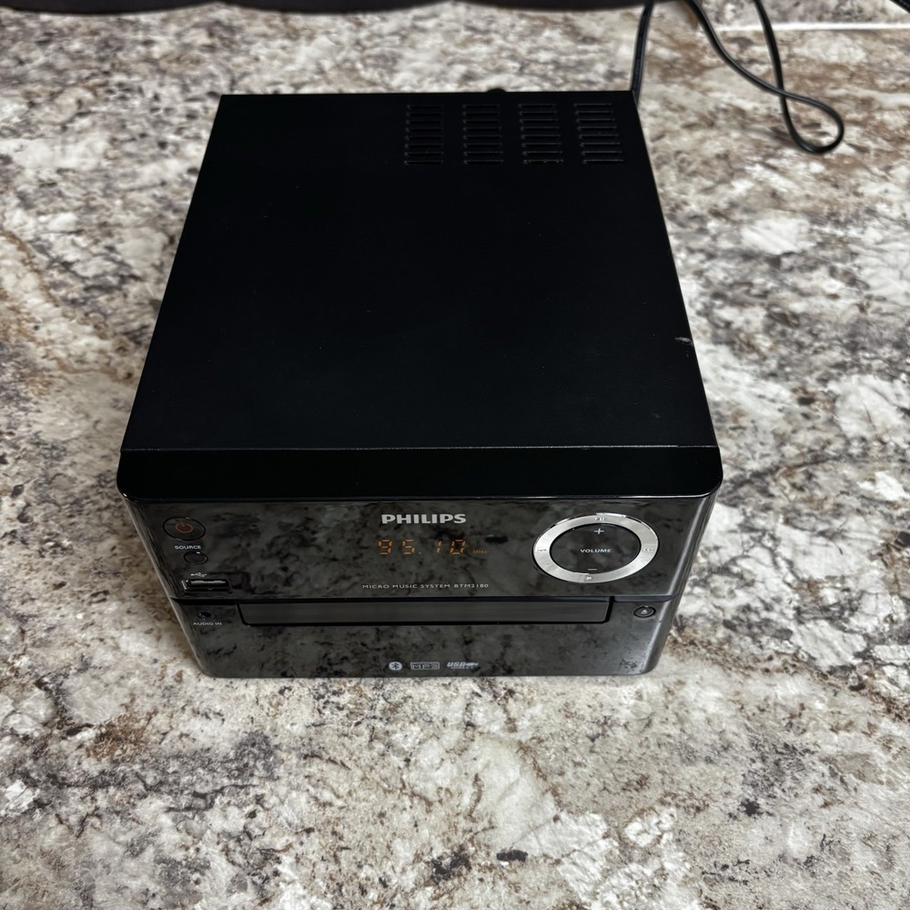 Philips BTM2180 Micro Music System Bluetooth MP3 USB Black No Remote Works