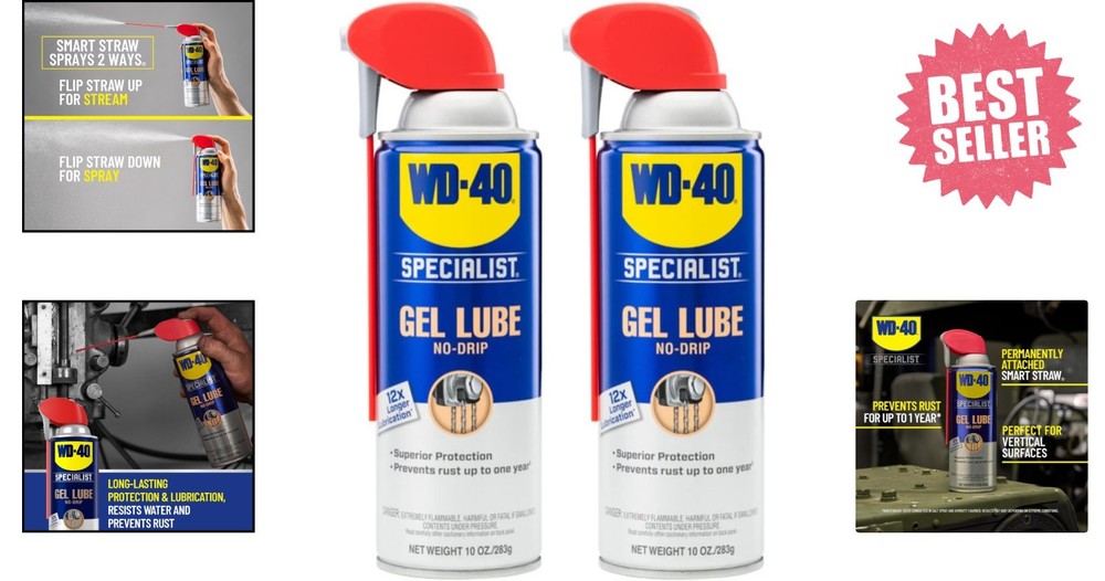 Versatile 10oz Twin Pack Gel Lube - Rust Preventing & Eco-Friendly Formula