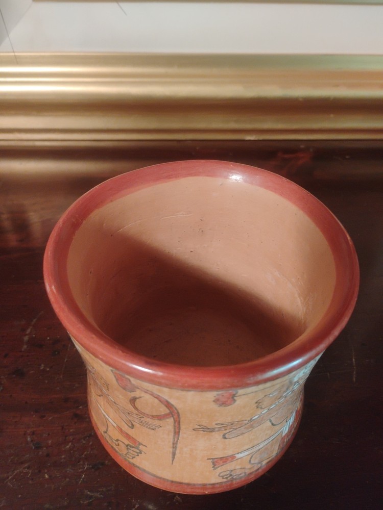 Vintage Mayan Clay Pot 5" Tall