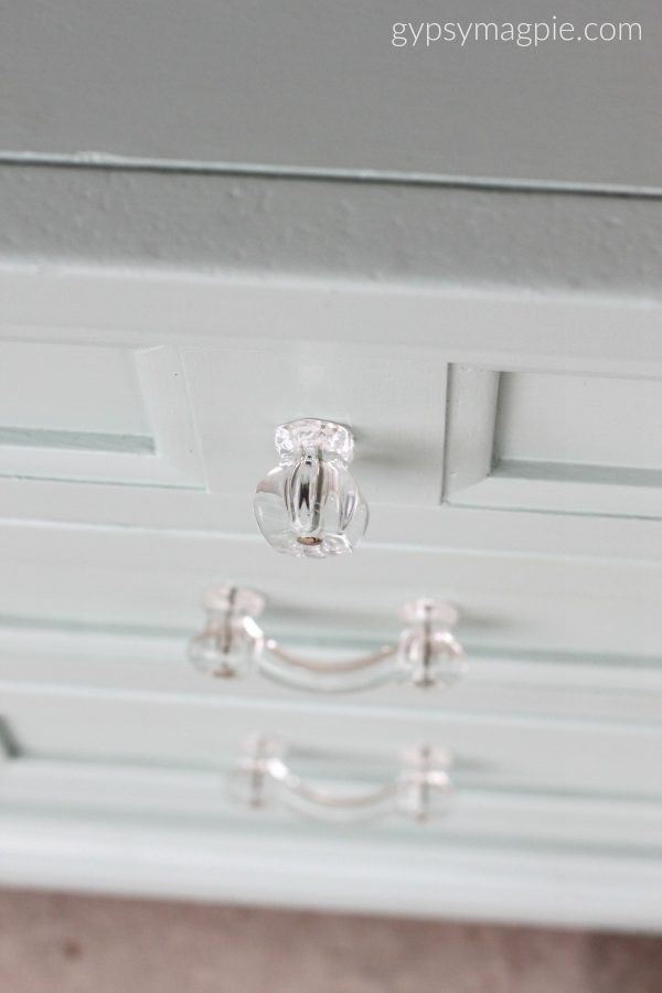 3" Antique Glass Pull Clear