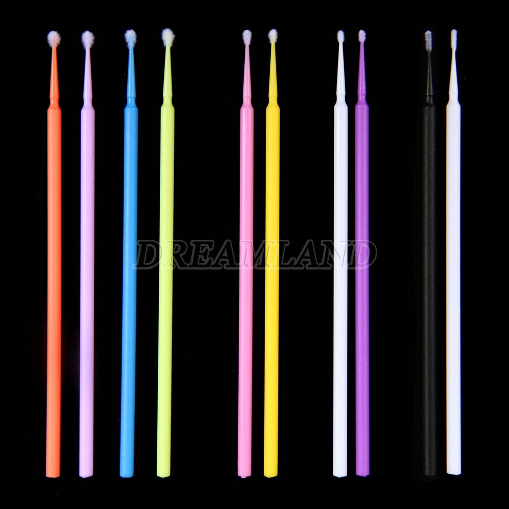 Disposable Micro Brushes for Dental & Eyelash Use - Medium, 100pcs