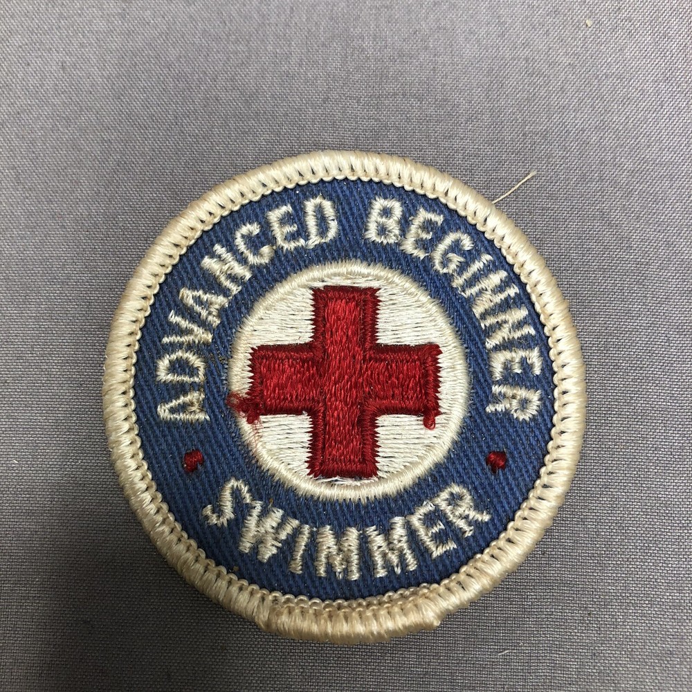 AMERICAN RED CROSS ADVANCED BEGINNER SWIMMER PATCH 2" BLUE/RED/WHITE