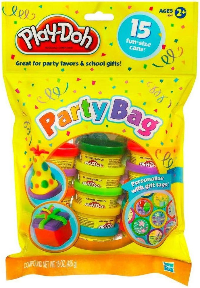 Party Bag Dough, 15 Count (Assorted Colors)
