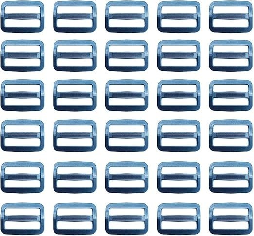 200Pcs 1 Inch Plastic Tri-Glide Slides Buckles,Adjustable Webbing Strap Triglide