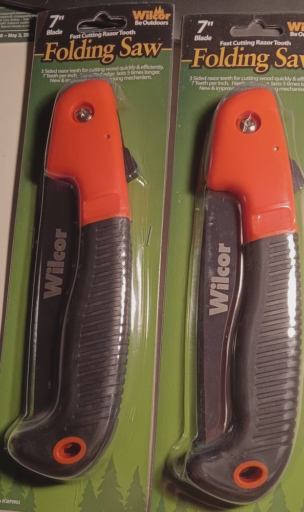 2 Wilcor 7"Folding saw 3 sided razor teeth