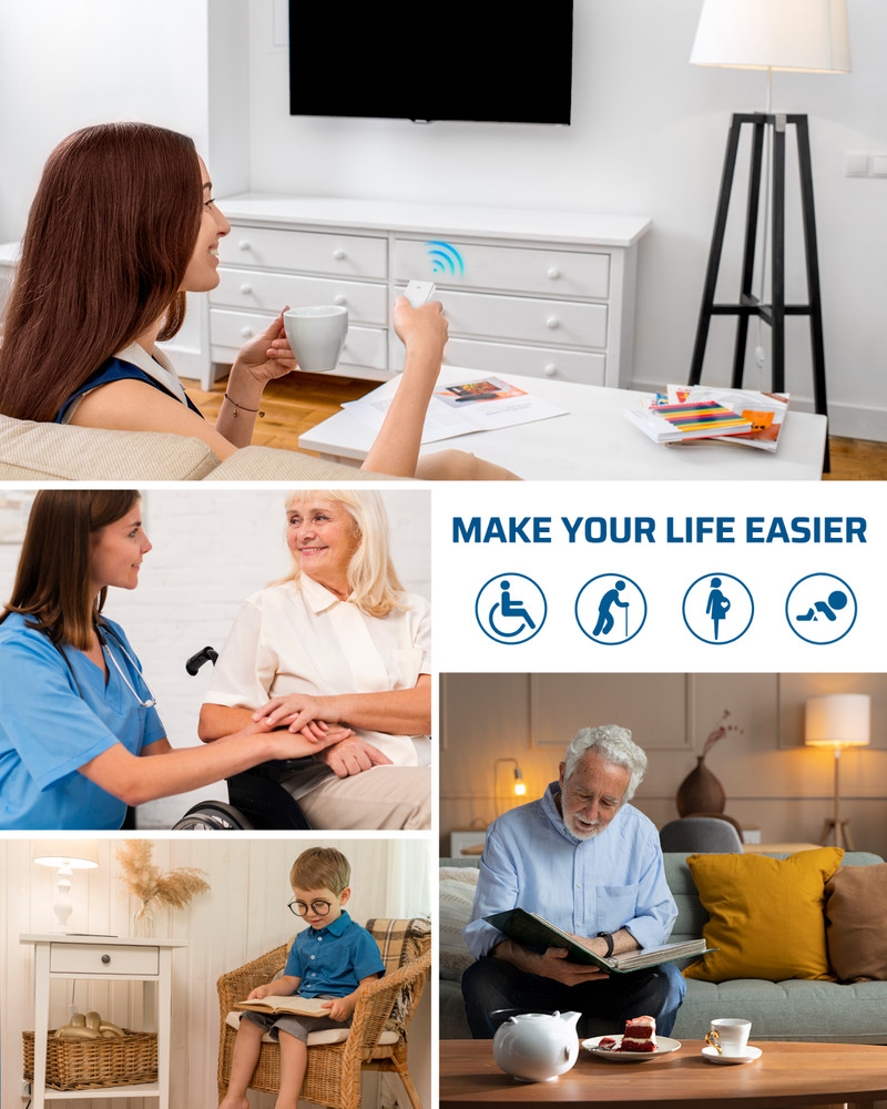 Wireless Light Switch Remote Control for Pull Chain Lamps No Wiring Needed