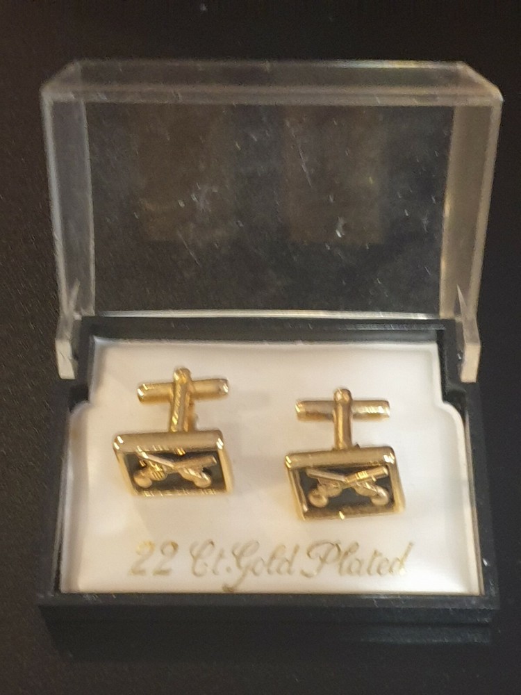 22ct Gold Plated Cufflinks,Nice Condition