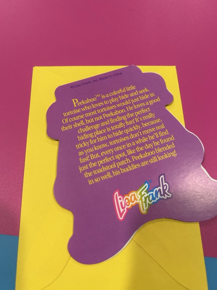 Vintage Lisa Frank Single Notecard
