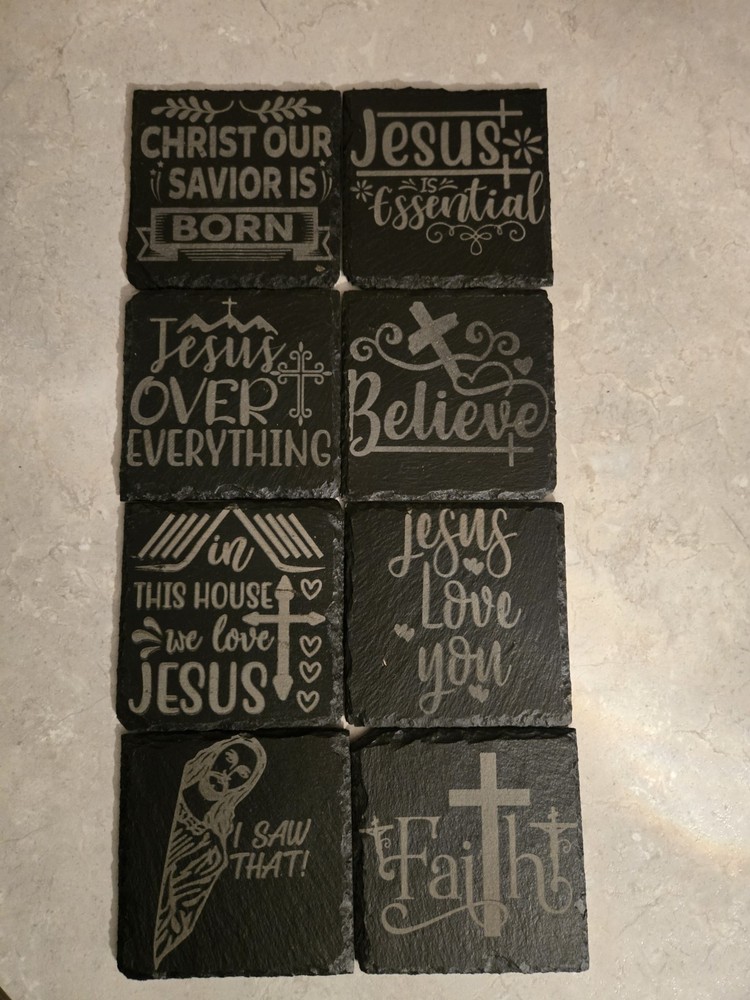Custom Engraved Slate Coasters