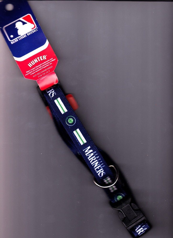 SEATTLE MARINERS Baseball Dog Collar MLB Hunter Small Medium Sizes