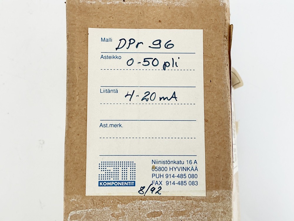 New Komponentit DPR96 Panel Meter 0-50 PLI Range 4-20mA