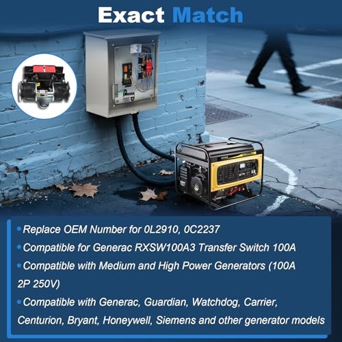 Automatic transfer switch for generator power systems