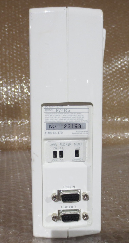 Elmo HV-110u Digital Visual Presenter Document Camera Without Power Supply