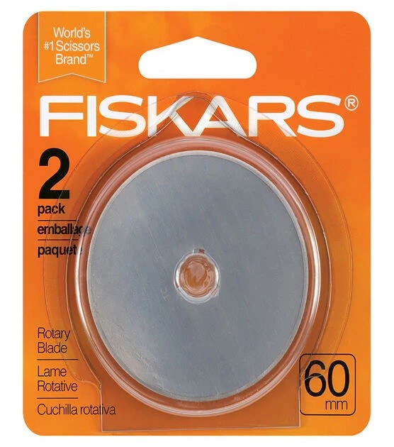 Fiskars 60 mm Replacement Rotary Blade ~ 2 Pack ~ #198090