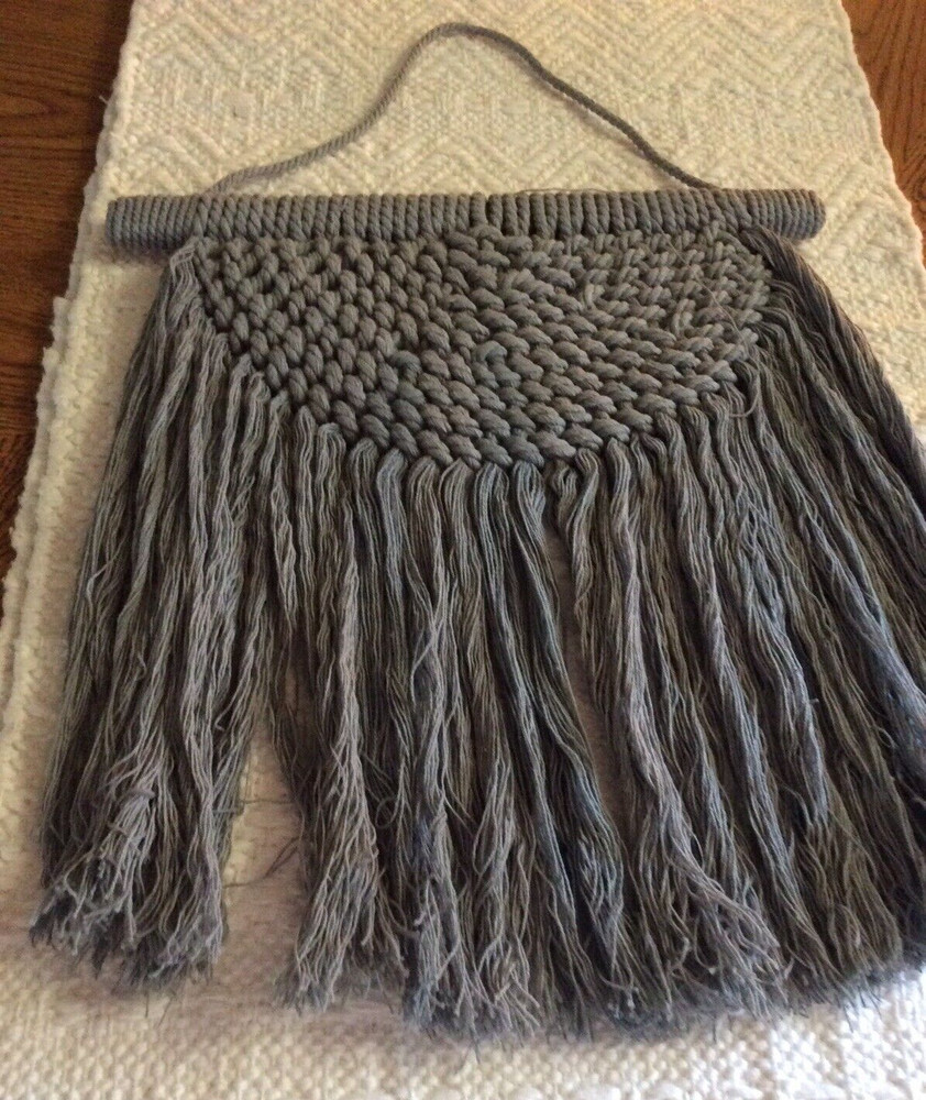 Wall Decor Macrame Wall Art  “Gray”