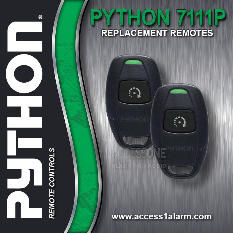 Pair (2) Of Python 7111P 1-Button Replacement Remote Controls