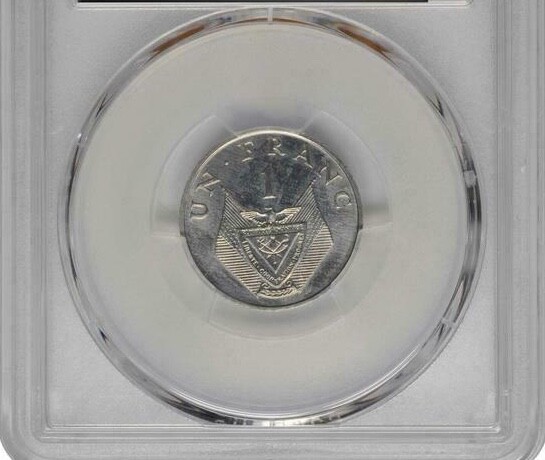 1969 Rwanda 1 Franc PCGS SP 67. KM-8