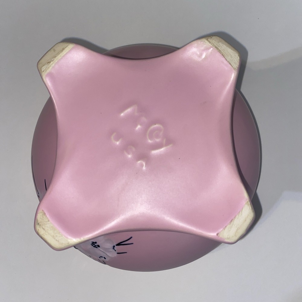 McCoy Ceramic Footed Planter Vase Pink w/ Cherry Blossoms