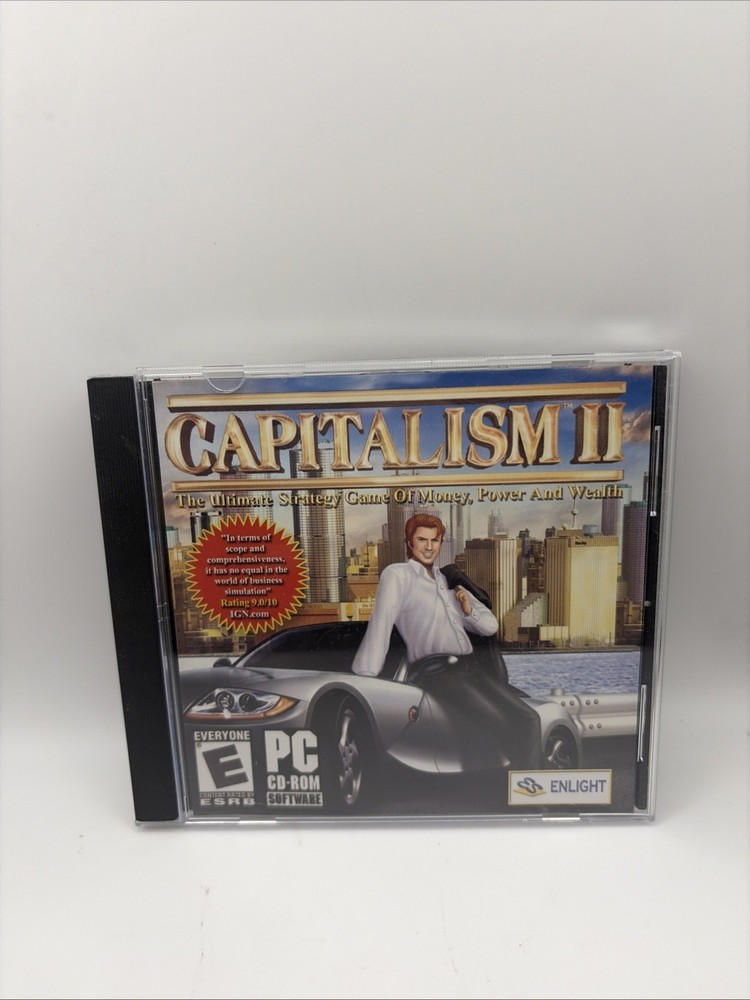 Capitalism II Strategy Business Simulation Game - PC (TESTED / BROKEN CASE)