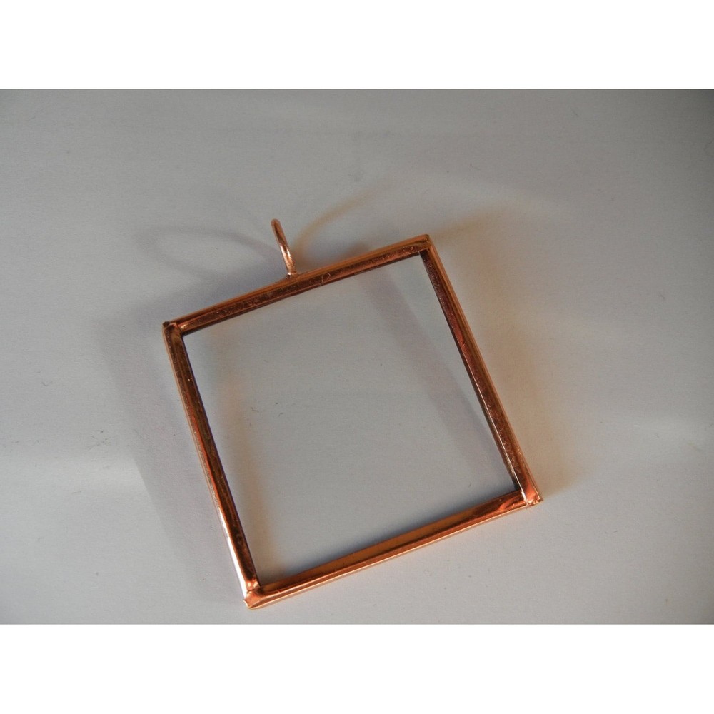 Copper finish glass pendant